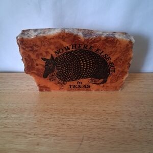 Texas Armadillo Stone Decor Or Paperweight